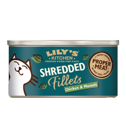 Lily's Kitchen Shredded Fillets Chicken & Mussels in Broth Wet Cat Food - 70G