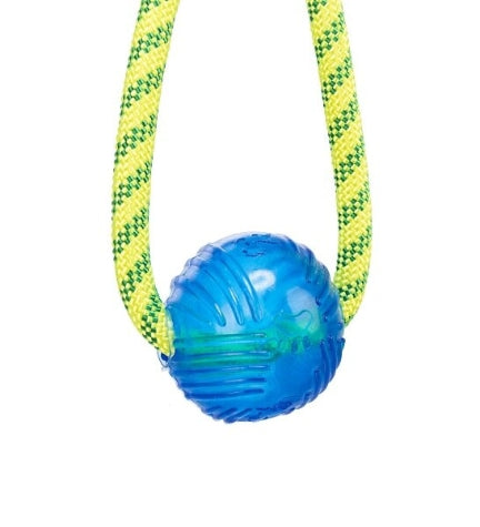 Trixie Aqua Toy Floatable Polyester Playing Rope with TPR Ball Dog Toy - PURPLE/6X40CM