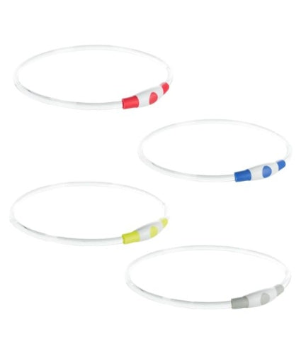 Trixie USB Flash Light Ring for Dogs - BLUE/S-M
