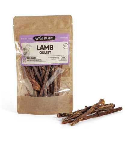 Wild Balance Natural Snack Lamb Gullet for Dogs - 50G