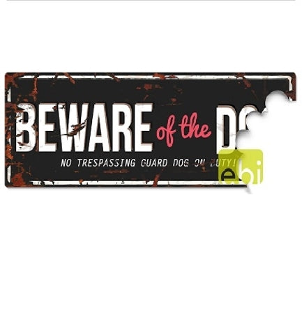 D&D Beware of the Black Dog Signs 40x35cm