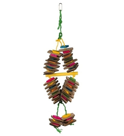 Trixie Wooden Toy with Cardboard for Birds 18x35cm