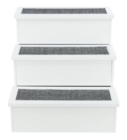 Trixie MDF Stairs with Storage for Dogs - WHITE/40X38X45CM
