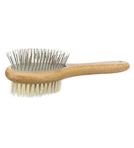 Trixie Double Sided Bamboo Brush - BROWN/6X22CM
