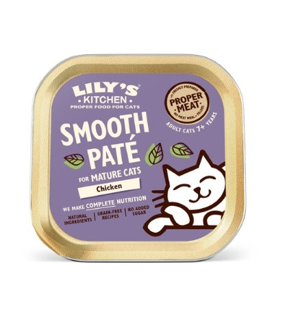 Lily's Kitchen Chicken Paté for Mature Cats Wet Food - 85G