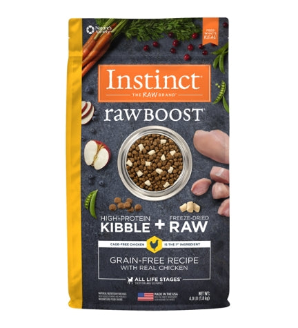Instinct Raw Boost Kibble Chicken Dry Dog Food 4lb