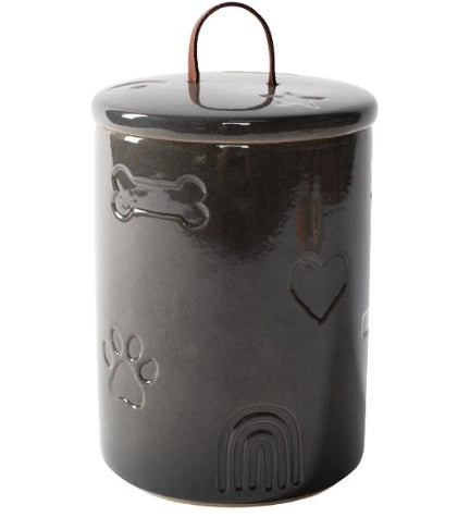 PetShop by Fringe Studio Treat Shapes Artisan Treat Jar - BLACK/4.5X6.5