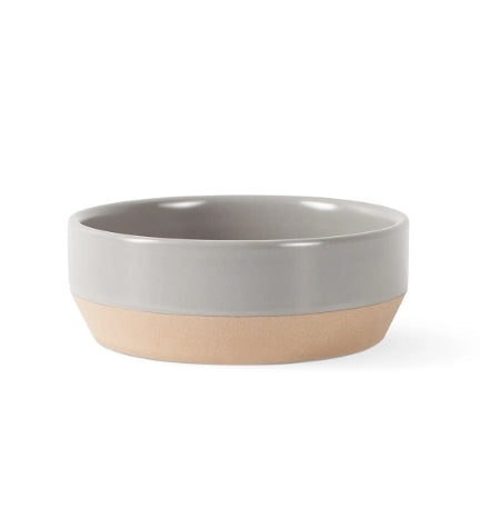 PetShop by Fringe Studio Nosey Dog Woof Stoneware Bowl - TAUPE/6X2"