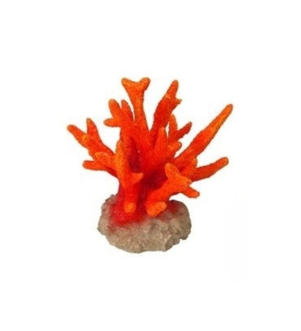 Aqua D'Ella Coral Seriatopora Orange for Aquariums 8.5x8.5x9cm