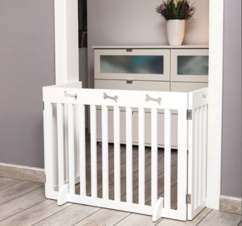 Trixie White Wooden 3Part Barrier for Dogs 61cm