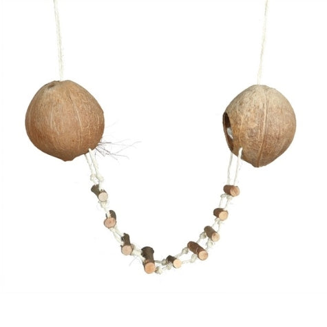 Trixie Coconut House with Connecting Ladder for Small Pets 13cm