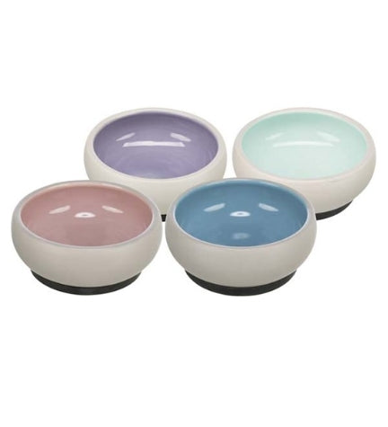 Trixie Ceramic Rubber Band Dog Bowl - LIGHT BLUE/17CM