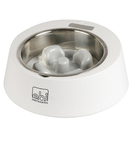 ebi Volga Anti-Gobble Scale Bowl for Dogs&Cats - WHITE/500ML
