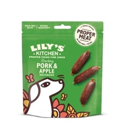 Lily's Kitchen Cracking Pork & Apple Sausages Dog Treat - 70G