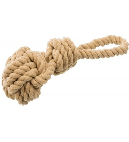 Trixie BE NORDIC Playing Rope with Woven-in Ball Dog Toy - BROWN/7X20CM