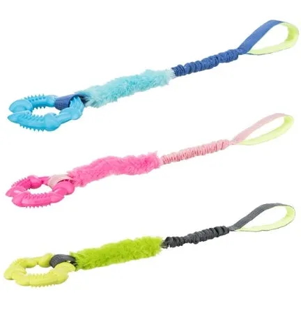 Trixie Bungee Tugger with Ring Dog Toy - BLUE/10X56CM