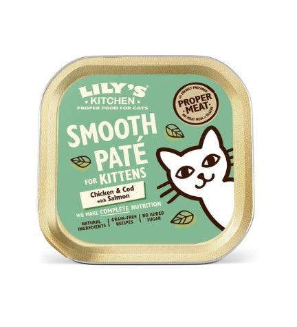 Lily's Kitchen Chicken Cod & Salmon Pate Kitten Wet Food - 85G