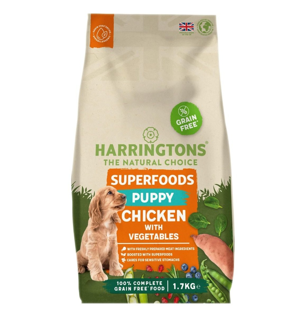 Harringtons Superfoods Chicken with Vegetables Puppy Dry Dog Food 1.7kg