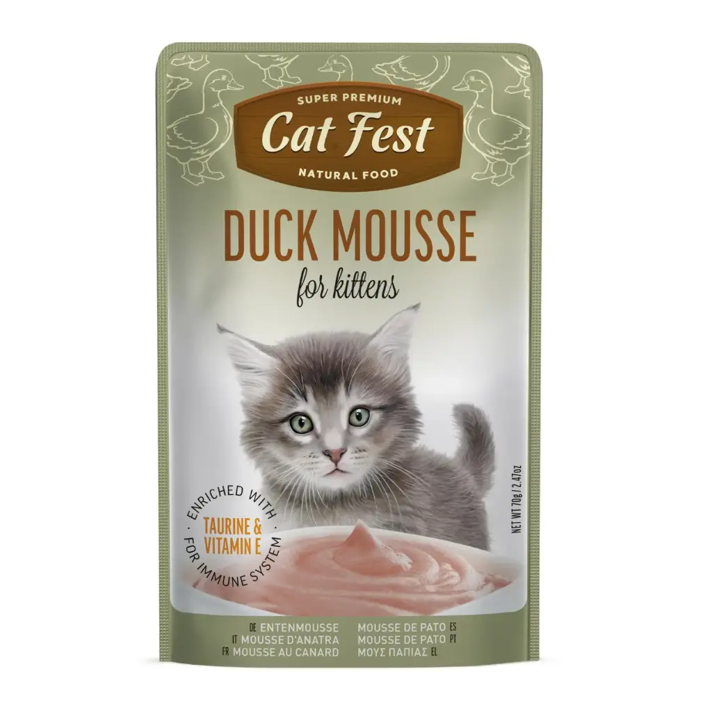 Cat Fest Duck Mousse For Kittens 70gm