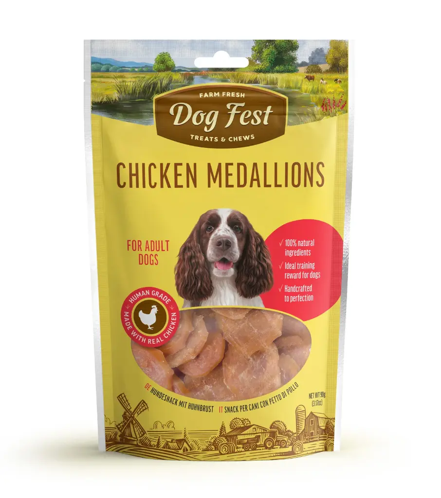 Dog Fest Chicken Medallions For Adult Dogs 90g