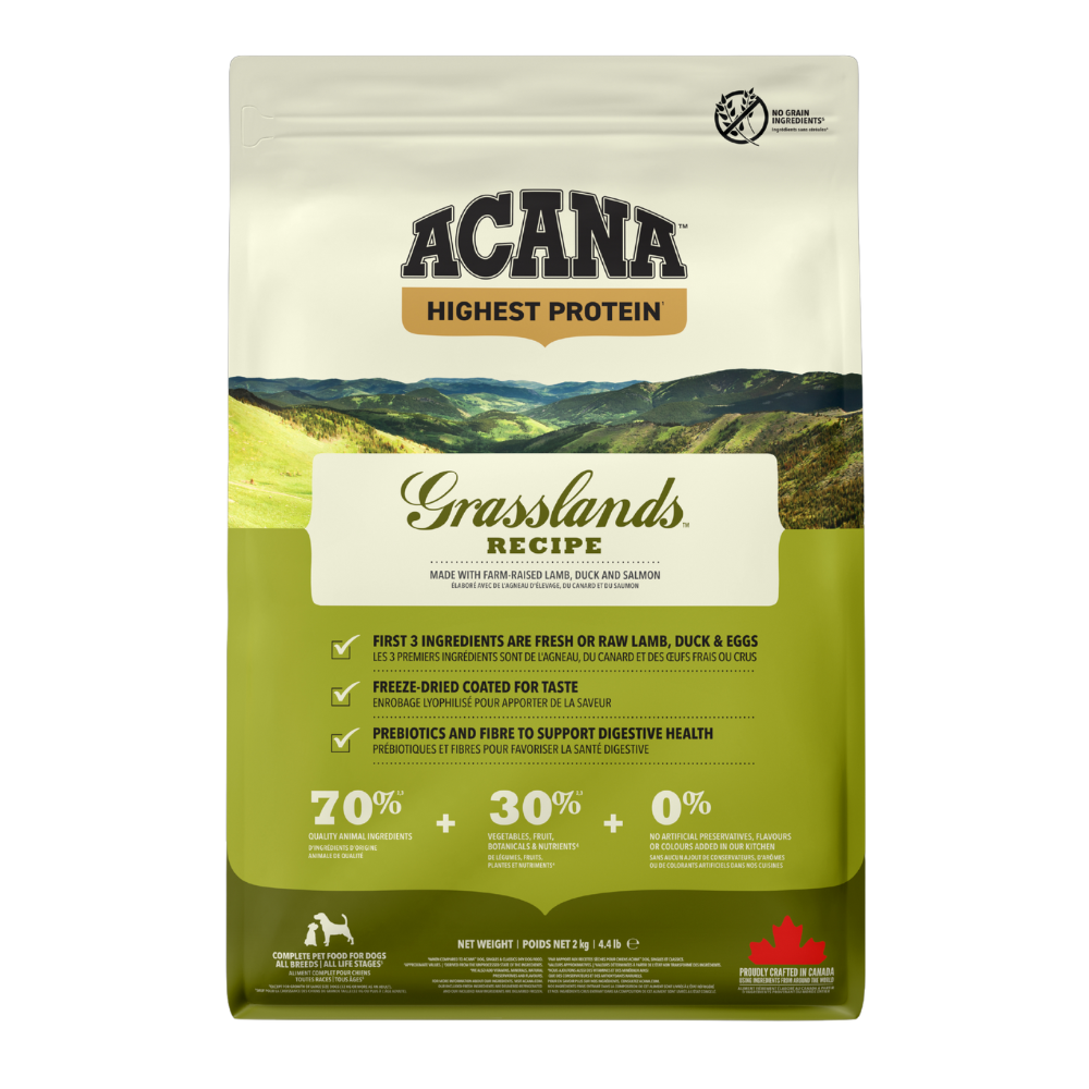 Acana Grasslands Recipe Dry Dog Food 2kg