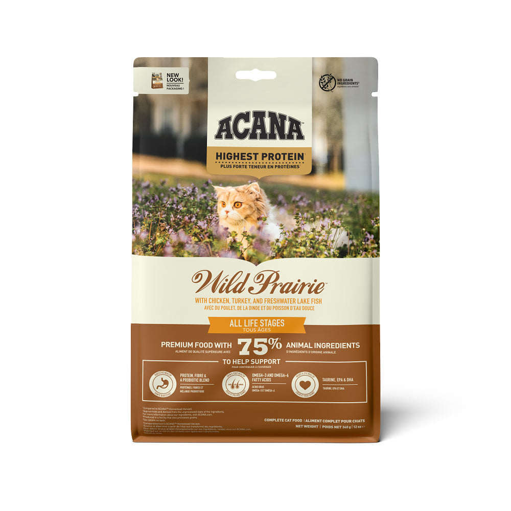 Acana Highest Protein Wild Prairie Recipe Dry Cat Food - 340G