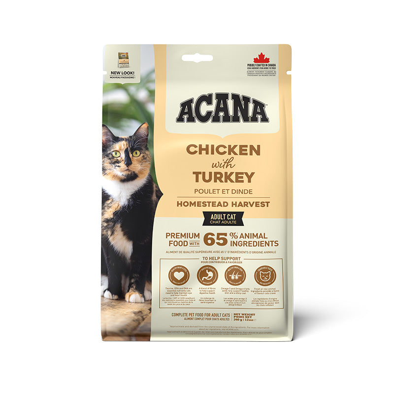 Acana Homestead Harvest Chicken with Turkey Dry Cat Food - 1.8KG