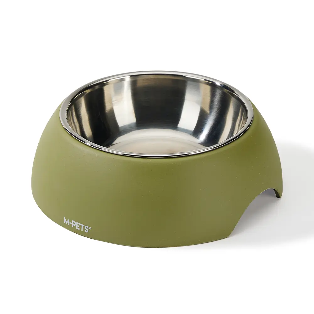 M-PETS Eco Bamboo Bowl Olive L 600ml 