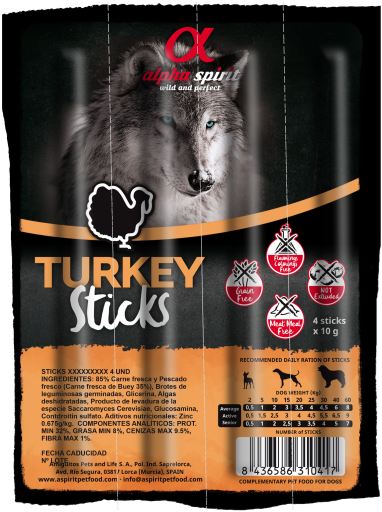 Alpha Spirit Turkey Sticks 4/pk 
