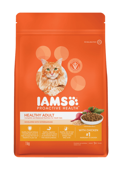 IAMS Proactive Health Adult with Chicken Dry Cat Food - 1KG