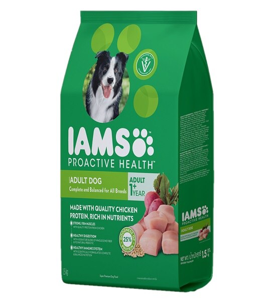 IAMS Proactive Health Adult Dog Dry Dog Food Chicken 1.5kg