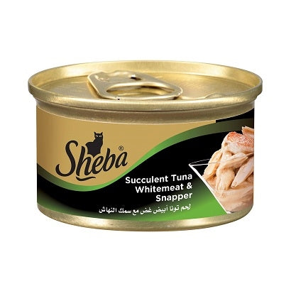 Sheba Tuna Whitemeat and Snapper Wet Cat Food - 85G