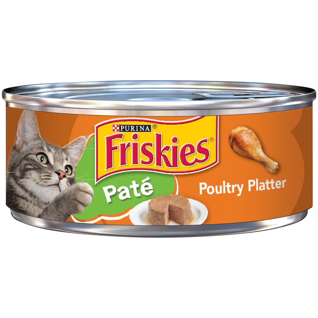 Purina Friskies Pate Poultry Platter Canned Wet Cat Food 24x 5.5oz Cans
