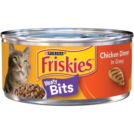 Purina Friskies Meaty Bits Chicken Dinner Canned Wet Cat Food 24x 5.5oz Cans