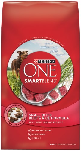 Purina ONE Small Bites, Beef & Rice 4x 4-Lb Bags