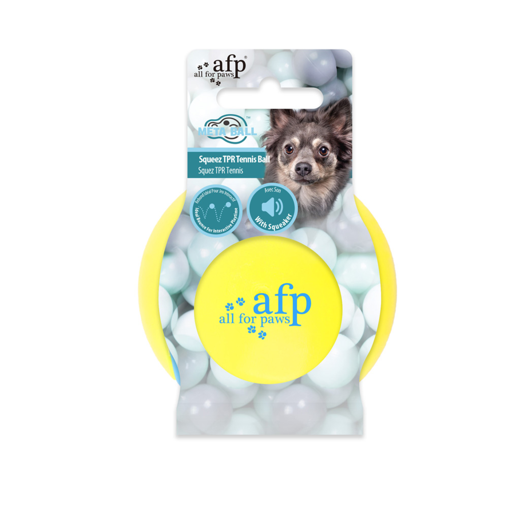 afp-All for Paws Meta Ball Squeeze TPR Tennis Ball