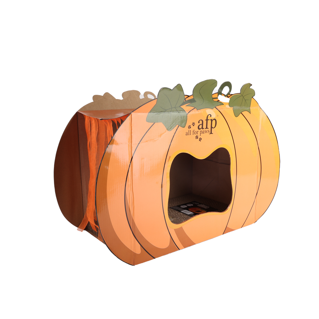 afp-All for Paws Pumpkin Cat Scratcher Cave