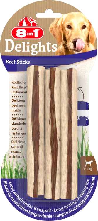 8in1 8in1 Delights Beef Sticks 3 pcs 75gm