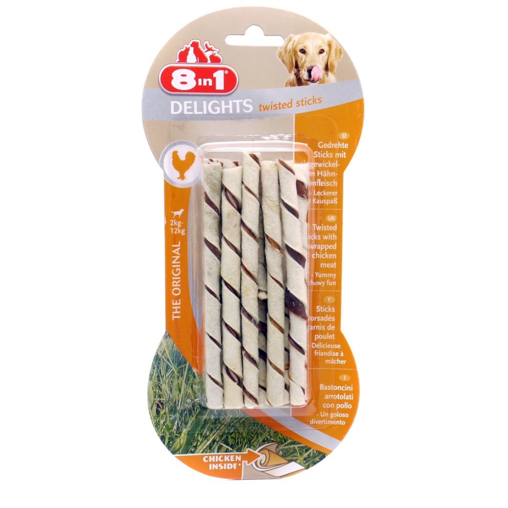 8in1 8in1 Delights Chicken Twisted Sticks 55 g