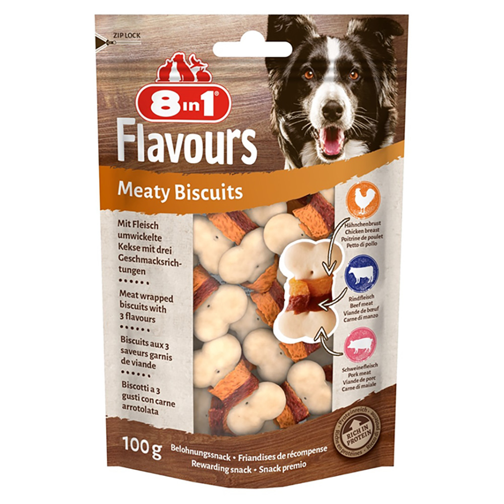 8in1 8in1 Flavours Meaty Biscuits 100 g