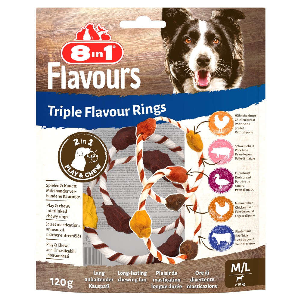 8in1 8in1 Triple Flavour Rings M/L, 120 g