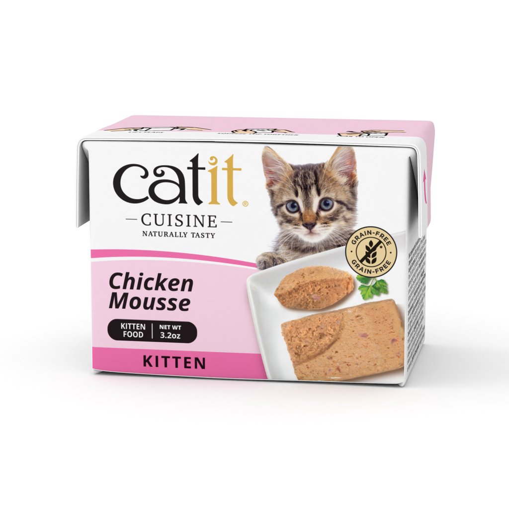 CatIt Cuisine Chicken Mousse Kitten Food, 90g Tetra, 12pcs/box