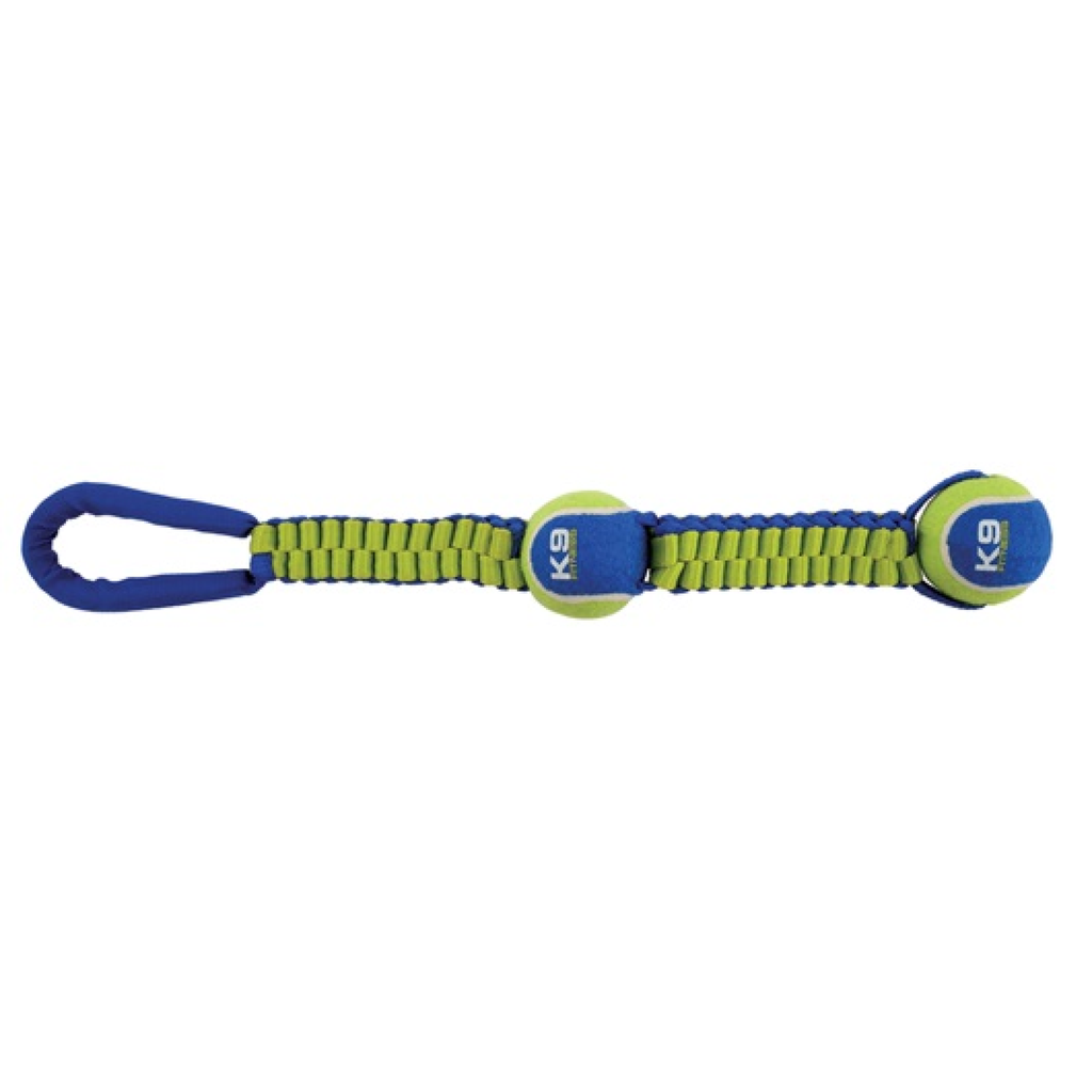 ZEUS K9 Fitness by Zeus Double Tennis Ball Nylon Twist Tug 50.8 cm