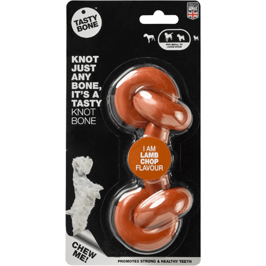 TastyBone Nylon Knotted Bone, Lamb Chop Flavor
