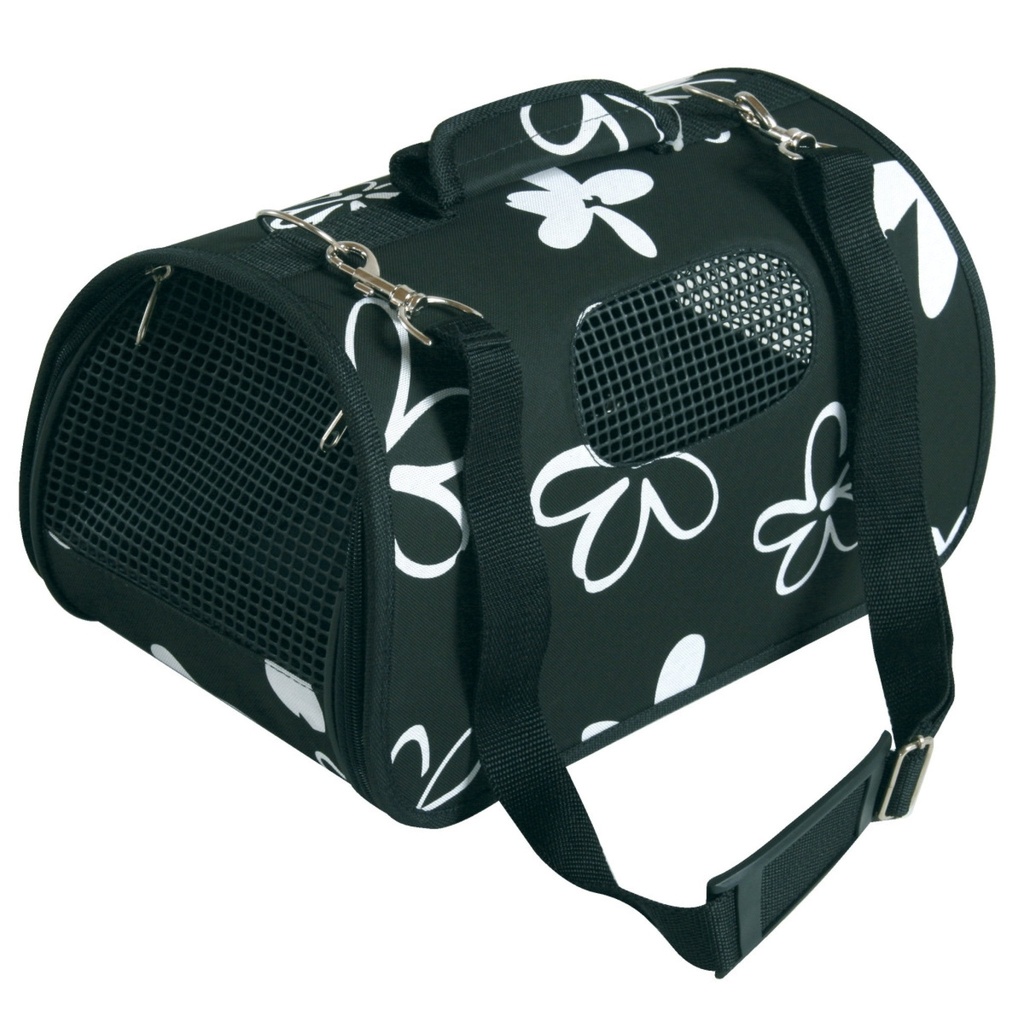 ZOLUX Pet Carrier Flower Black, Medium