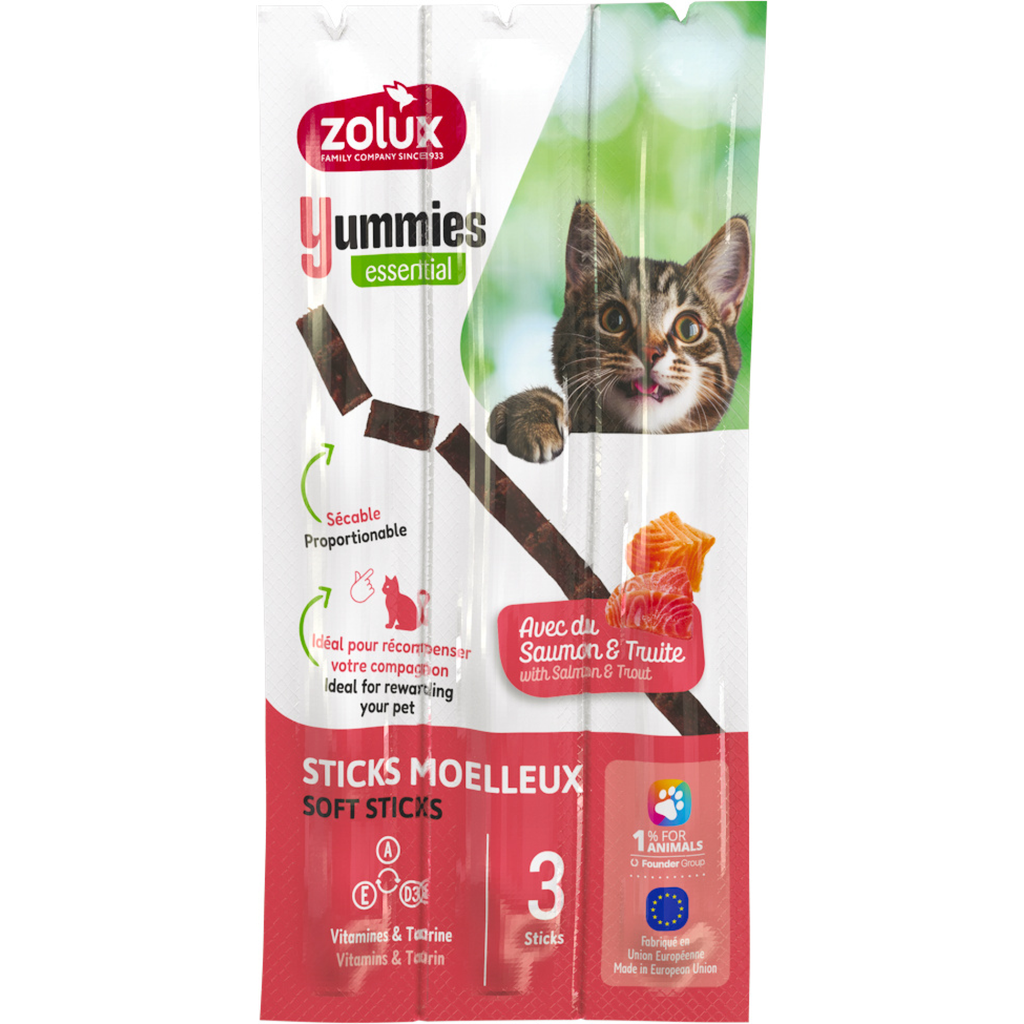 Zolux Yummies Cat Salmon Trout 3/pk