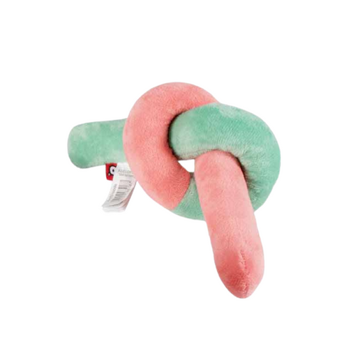 ebi Coockoo KNOTTY NOODLE Plush Cat Toy - PINK&GREEN/18X10X5.5CM