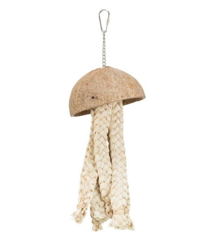 Trixie Coconut & Banana Leaves Natural Bird Toy BROWN 37CM