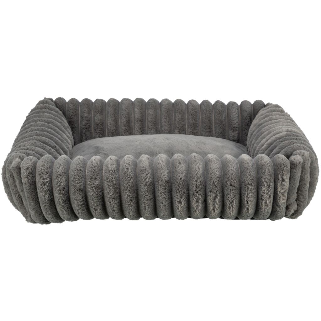 Trixie Lonni Corduroy Plush Dog Bed - GREY/100X70CM