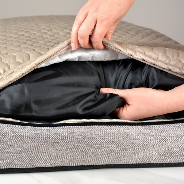 D&D Celia Cushion Dog Bed - TAUPE/120X90X15CM